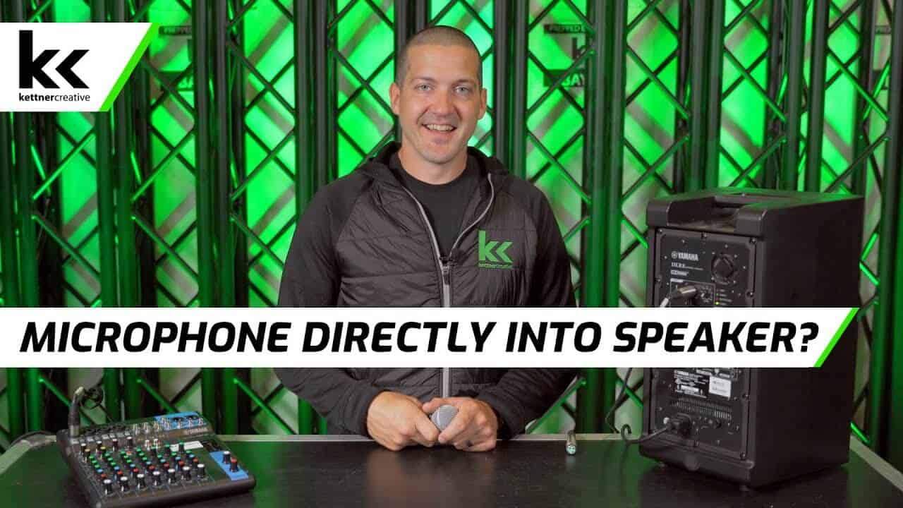 Puteți conecta un microfon direct la un difuzor alimentat?