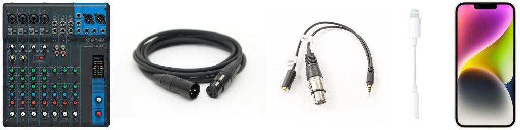 Connect Audio Mixer To Phone With Breakout Cable