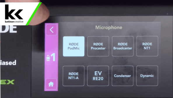 Rodecaster Pro PodMic Setting